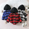 Baby Plaid Button Hooded JumpsuitStay cozy and festive this holiday season with our Baby Clothing Christmas Plaid Jumpsuit. Made with soft and breathable cotton fabric, our button-up onesie featuresBaby clothsPlush Fashions ShopPlush Fashion ShopBaby Plaid Button Hooded Jumpsuit