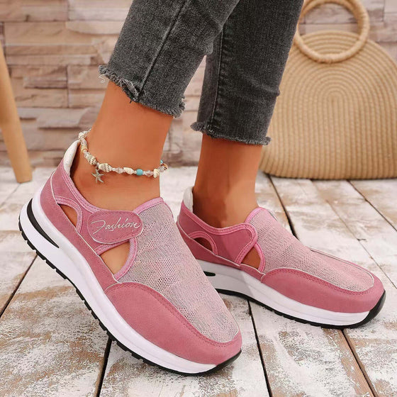 Women's Mesh Round Toe Platform SneakersElevate your style with our Mesh Round Toe Platform Sneakers. These mid heel sneakers are crafted with comfort and style in mind, featuring a rubber sole and PU leatShoesPlush Fashion ShopPlush Fashion ShopMesh Round Toe Platform Sneakers