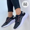 Mesh sneakers for women, lace-up, stylish and comfortable for running.