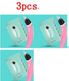 Three pieces of Children's Nasal Aspirator Anti-backflow Electric Nasal Aspirator in pink with packaging.