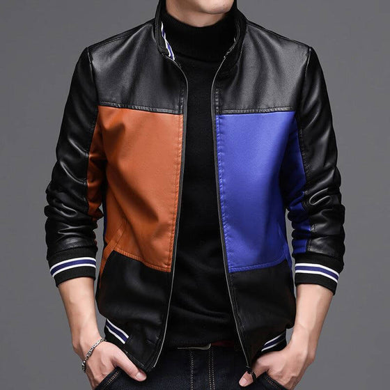 Leather men's casual jacketElevate your style with our leather men's casual jacket. The stand-up collar and zipper placket add a touch of sophistication, while the non-iron treatment makes it Men's leather jacketPlush Fashions ShopPlush Fashion ShopLeather men'