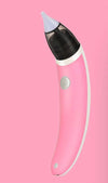 Children's electric nasal aspirator in pink with soft tip for safe and effective mucus removal.