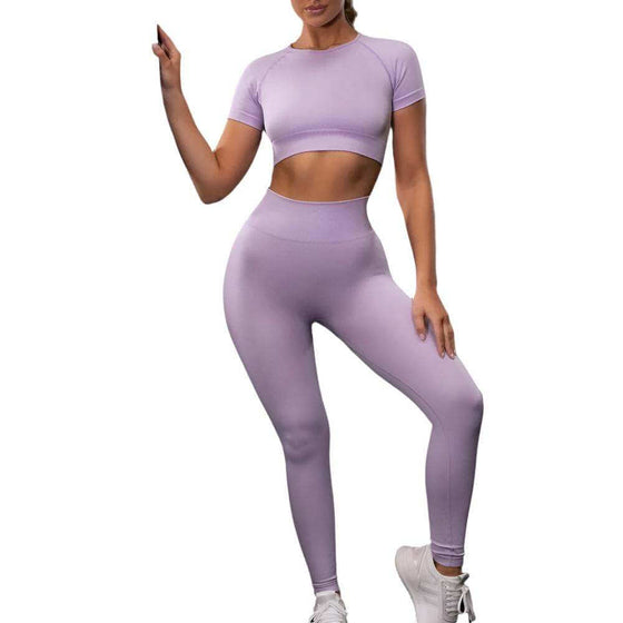 Seamless Yoga Sport Fitness Women Leggings and Short Sleeve TopsEnhance your yoga experience with our Seamless Yoga Sport Fitness Women Leggings and Short Sleeve Tops! Made of seamless fabric, our sportswear provides maximum comfYoga SetsPlush Fashions ShopPlush Fashion ShopSeamless Yoga Sport Fitness Women Leggings