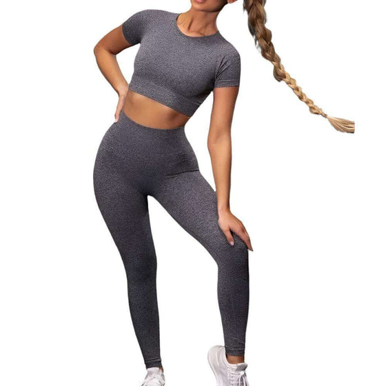 Seamless Yoga Sport Fitness Women Leggings and Short Sleeve TopsEnhance your yoga experience with our Seamless Yoga Sport Fitness Women Leggings and Short Sleeve Tops! Made of seamless fabric, our sportswear provides maximum comfYoga SetsPlush Fashions ShopPlush Fashion ShopSeamless Yoga Sport Fitness Women Leggings