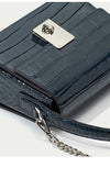 Leather handbags portable diagonal bag with high-quality leather and trapezoid shape.