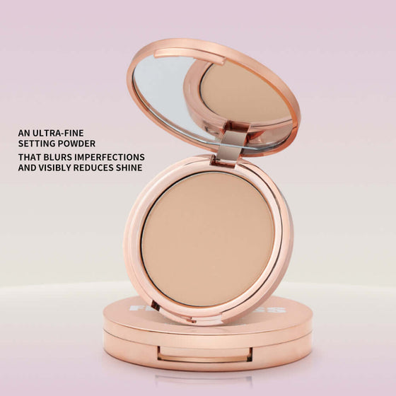 PHOFAY Matte Setting Pressed Powder compact with mirror, ideal for flawless, shine-free finish.