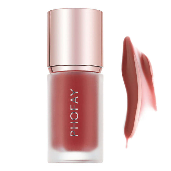 PHOFAY Mousse Liquid Blush with sponge applicator and matte finish.