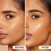 Before and after using PHOFAY Hydrating Makeup Primer for a smooth, glowing complexion.