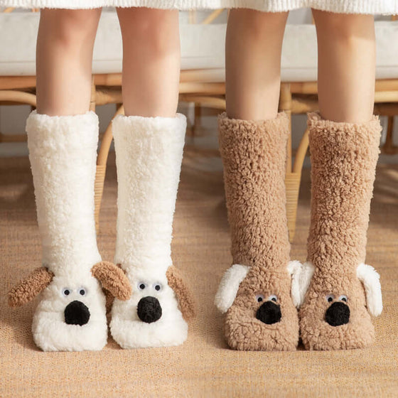 Cute Cartoon Doggy  Winter Warm Non-slip Plush Socks For WomenStep into ultimate coziness with our Cute Cartoon Doggy Winter Warm Non-slip Plush Socks! Made with high-quality acrylic fabric, these socks are not only stylish andSlipper socksPlush Fashion ShopPlush Fashion ShopCute Cartoon Doggy Winter Warm