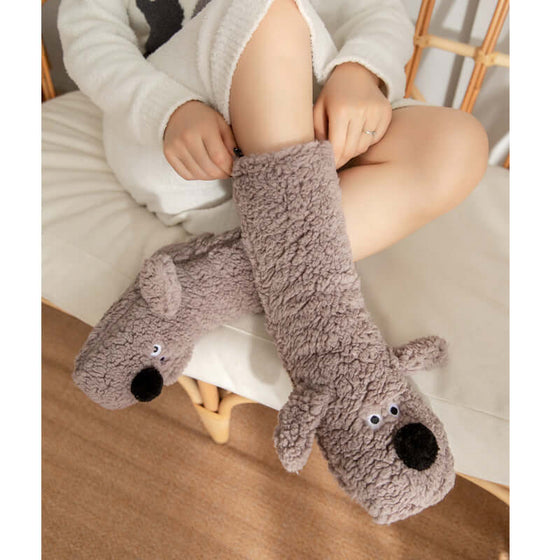 Cute Cartoon Doggy  Winter Warm Non-slip Plush Socks For WomenStep into ultimate coziness with our Cute Cartoon Doggy Winter Warm Non-slip Plush Socks! Made with high-quality acrylic fabric, these socks are not only stylish andSlipper socksPlush Fashion ShopPlush Fashion ShopCute Cartoon Doggy Winter Warm