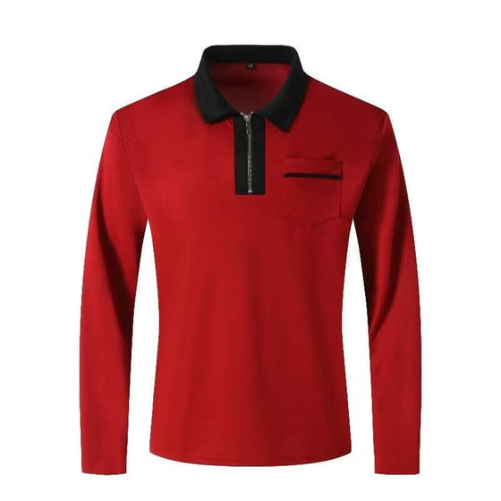 Men's Zip Up Casual Cotton Sports Shirts with Collar - 2024 Long SleevExperience style and comfort with our 2024 Autumn Mens Long Sleeve Zipper Polo Shirts! Unique design with zippered decorations, made from good quality cotton blend fShirtPlush Fashions ShopPlush Fashion ShopCasual Cotton Sports Shirts