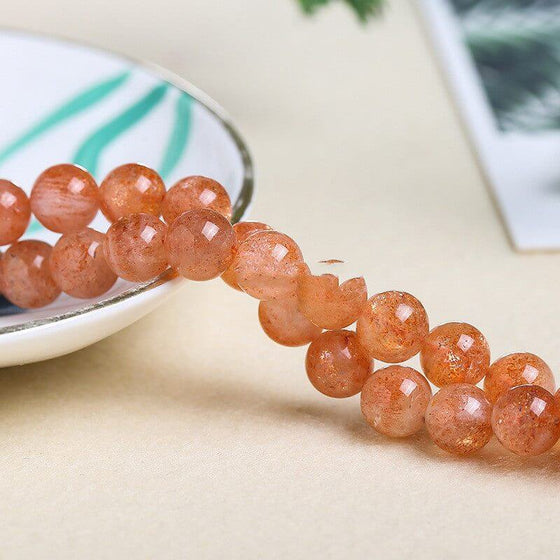 Diy Jewelry Accessories Bracelet Beaded with 5A Natural Gold Sunstone loose beads, available in 6mm, 8mm, and 10mm sizes.