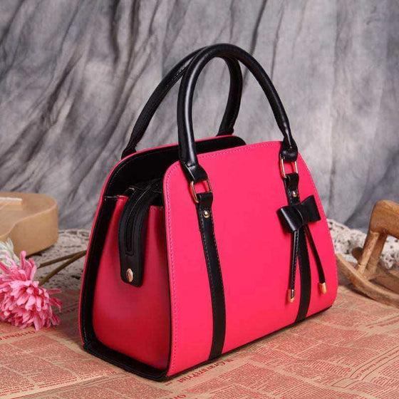 ETUDE shark summer version handbag with bow design, chic pink color, stylish and spacious.