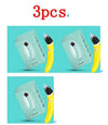 Children's nasal aspirator set with three units, featuring a yellow design and turquoise packaging for safe mucus removal.