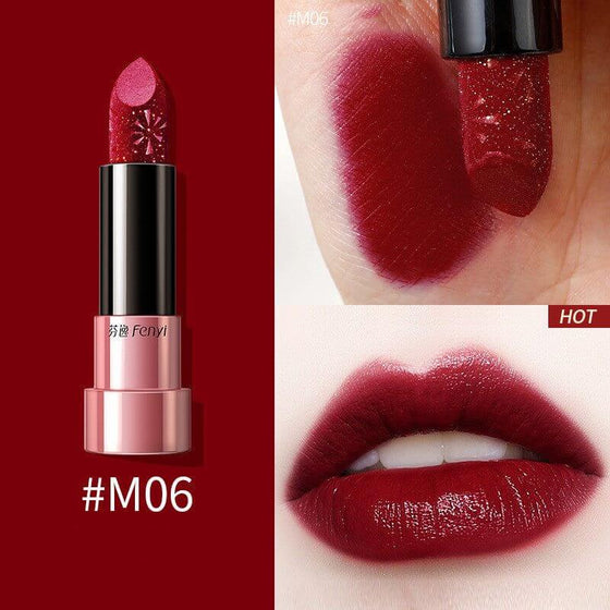 Lipstick Moisturizing Matte Matte Lipstick in berry plum shade from Plush Fashions.