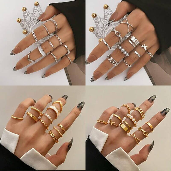 Women's Butterfly Pearl Ring 10-piece Metal Dripping Pearl RingWomen's Butterfly Pearl Ring 10-piece Metal Dripping Pearl Ring is a must-have for the fashion-forward woman. The 10-piece metal dripping pearl ring set is electroplRingPlush Fashions ShopPlush Fashion ShopWomen'