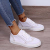 Lace-Up Suedette Flat Sneakers For WomenThese Lace-Up Suedette Flat Sneakers are the perfect combination of style and comfort. Made with elastomer and suede materials, they provide a snug and durable fit. Plush Fashion ShopPlush Fashion ShopSuedette Flat Sneakers