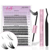 7D 20D cluster lashes with bottom lash option for customizable eye makeup.