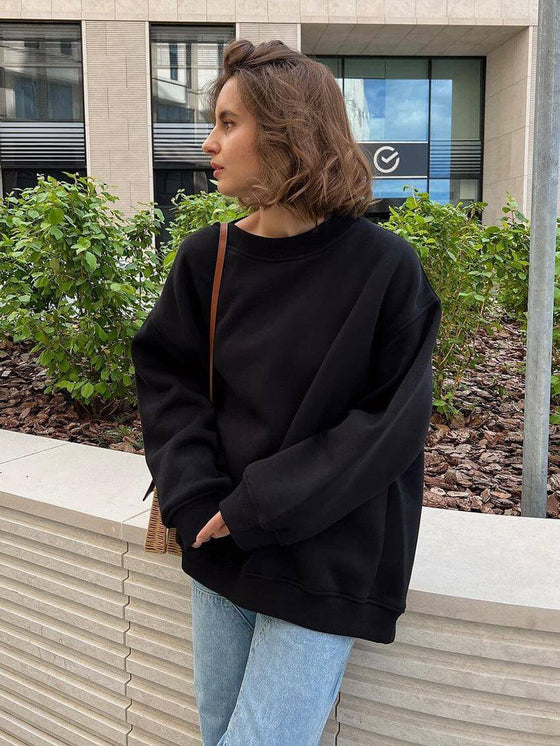 Women's Solid Color Loose SweaterStay cozy and stylish with our Solid Color Loose Sweater. Available in a variety of colors and sizes, the loose fit and conventional sleeves provide both comfort andsweatersPlush Fashions ShopPlush Fashion ShopSolid Color Loose Sweater European