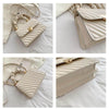 Women handbags fashion chain shoulder bag with love metal design in white PU material.