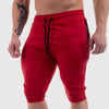 Red fashion sports fitness shorts for men, made of high-quality cotton, suitable for active wear.