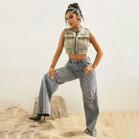 Women Baggy Wide Leg Denim JeansMake a statement with our must-have Women's Baggy Wide Leg Jeans! Crafted with medium-thick denim fabric and a comfortable micro elasticity, these high-waisted straiJeansPlush Fashions ShopPlush Fashion ShopWomen Baggy Wide Leg Denim Jeans