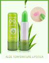 Student Lipstick Moisturizing Color Changing Lipstick with Aloe Vera, green shade.