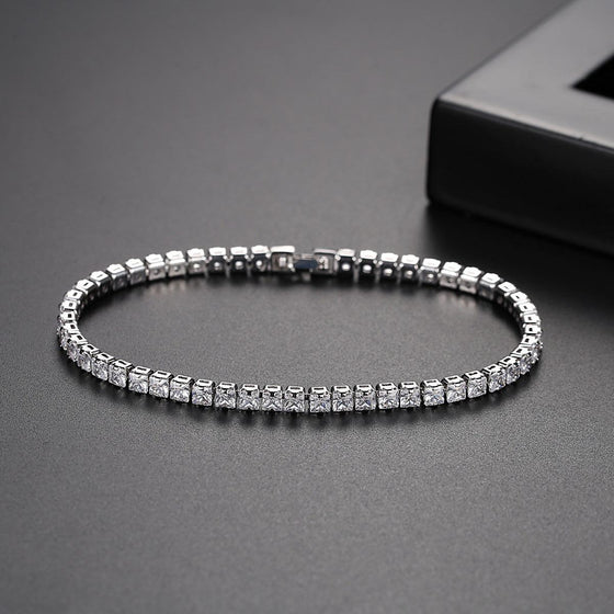 Fashion Simple Tennis Bracelet for Women with Zircon Inlay