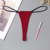 Women's minimalist low waisted underwear in wine red with rope design.