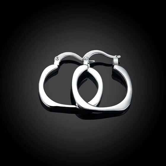 Fashion Fashionmonger Flat Square Ear Ring Earrings, silver electroplated, geometric design.