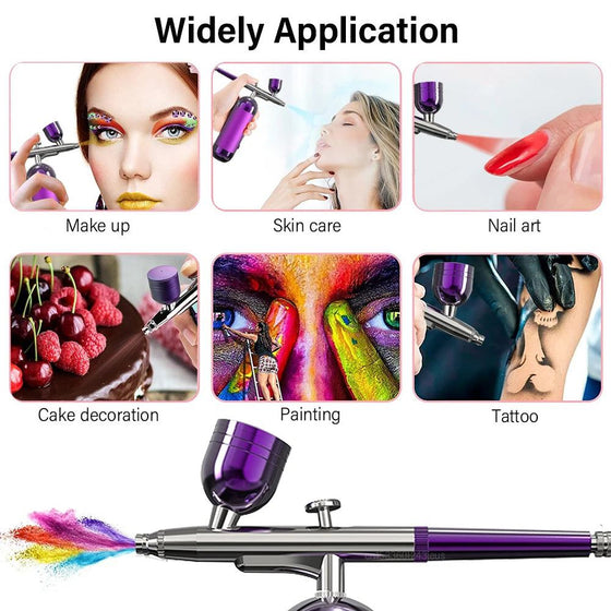 Professional Portable Airbrush Nail Kit for Art, Cake Decorating, and Crafts Usage