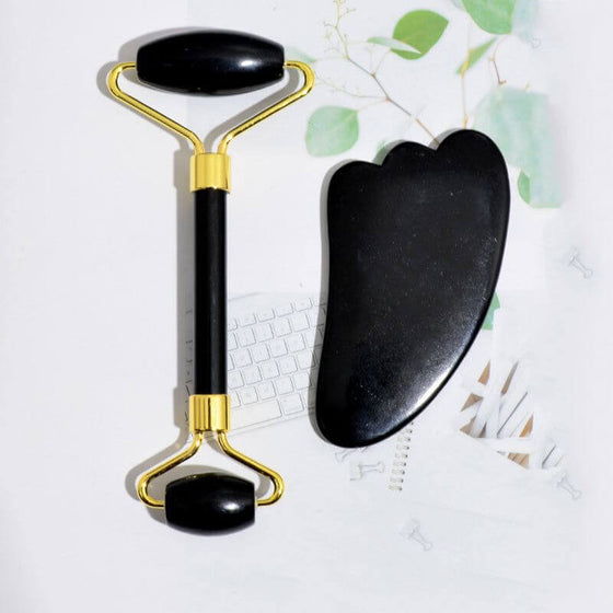 Beauty Face Care Massage Jade Device with Bianstone for skincare routine enhancement.