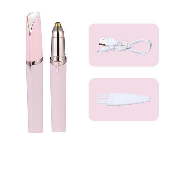 Eyebrow Epilator Maqui gem Professional Complete Trimmer with gold-plated head and LED light.