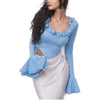 Fashion Women's Wear Ruffled Flared Sleeve TopElevate your wardrobe with our Fashion Women's Wear Ruffled Flared Sleeve Top! Made from soft and durable polyester, this top comes in a beautiful blue color and a sShirtPlush Fashions ShopPlush Fashion ShopWear Ruffled Flared Sleeve Top