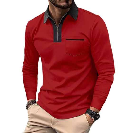 Men's Zip Up Casual Cotton Sports Shirts with Collar - 2024 Long SleevExperience style and comfort with our 2024 Autumn Mens Long Sleeve Zipper Polo Shirts! Unique design with zippered decorations, made from good quality cotton blend fShirtPlush Fashions ShopPlush Fashion ShopCasual Cotton Sports Shirts