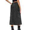 Women's Denim Cargo Casual SkirtThis denim cargo casual skirt is perfect for street style fashion. Made from high-quality denim, it comes in a range of trendy colors to suit any taste. With sizes fSkirtPlush Fashions ShopPlush Fashion ShopDenim Cargo Casual Skirt