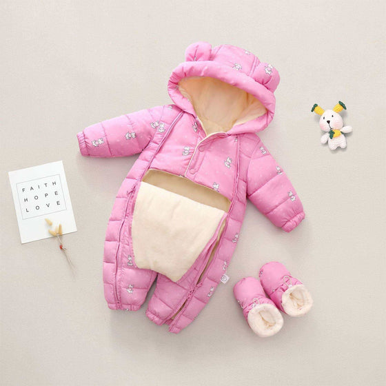 Boys' And Girls' Padded And Thickened Thermal OnesieStay warm and stylish with our Boys' and Girls' Padded and Thickened Thermal Onesie. Made of high-quality polyester, this onesie is perfect for cold days. The fashioInfant coatPlush Fashions ShopPlush Fashion ShopThickened Thermal Onesie