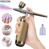 Professional Portable Airbrush Nail Kit with Compressor for Nail Art and Crafts