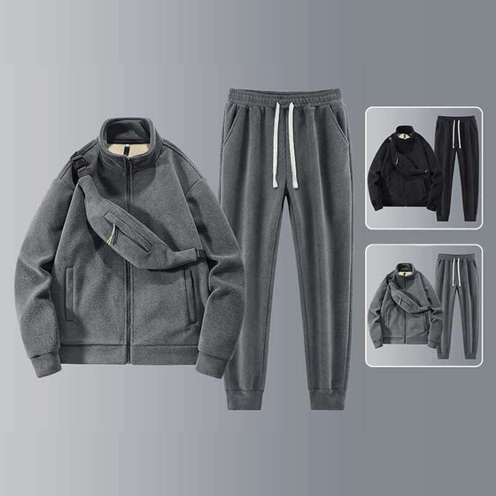 Men's Fleece Thickened Warm Casual Sports SetStay warm and stylish with our Men's Fleece Thickened Warm Casual Sports Set. Available in gray or black suit options with shoulder bag, this set features long sleevMen's FleecePlush Fashions ShopPlush Fashion ShopFleece Thickened Warm Casual Sports Set