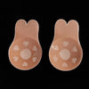 Silicone adhesive push-up bra with reusable breast lift tape, featuring rabbit ear design and heart patterns.