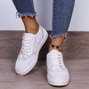 Lace-Up Suedette Flat Sneakers For WomenThese Lace-Up Suedette Flat Sneakers are the perfect combination of style and comfort. Made with elastomer and suede materials, they provide a snug and durable fit. Plush Fashion ShopPlush Fashion ShopSuedette Flat Sneakers