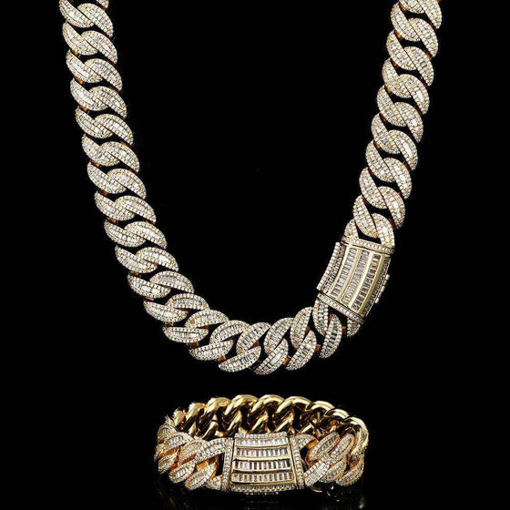 Miami Buckle Cuban Chain Real Gold Plating Bracelet for women, luxury hip hop style.