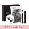 Veyesbeauty Clusters ONE MORE+ DIY Lash set with 7D and 20D cluster lashes for customizable eye makeup.