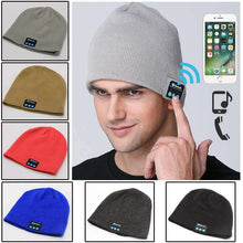  Wireless knitted headset hat multifunctional music hat with Bluetooth connectivity in assorted colors.