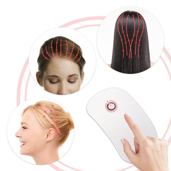 Electric scalp massager with ergonomic design for relaxing head massage and scalp stimulation.