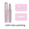 Eyebrow Epilator Maqui gem Professional Complete Trimmer with gold-plated head and built-in LED light in color box packing.