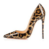 Womens leopard high heels with pointed toe and stiletto heel.