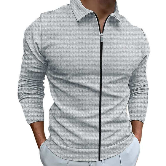 Men's Clothing Waffle Style Zipped Lapel Jacket Outdoor Sports TopsElevate your style with our Men's Waffle Style Zipped Lapel Jacket! With its unique design, available in various colors and patterns, you'll stand out from the crowdMen's Lapel ShirtPlush Fashions ShopPlush Fashion ShopClothing Waffle Style Zipped Lapel Jacket Outdoor Sports Tops