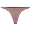 Women's low waist ice silk seamless T-back in brown.