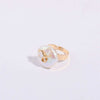 Cosmic Constellation Ring with celestial star sign design on gold band.